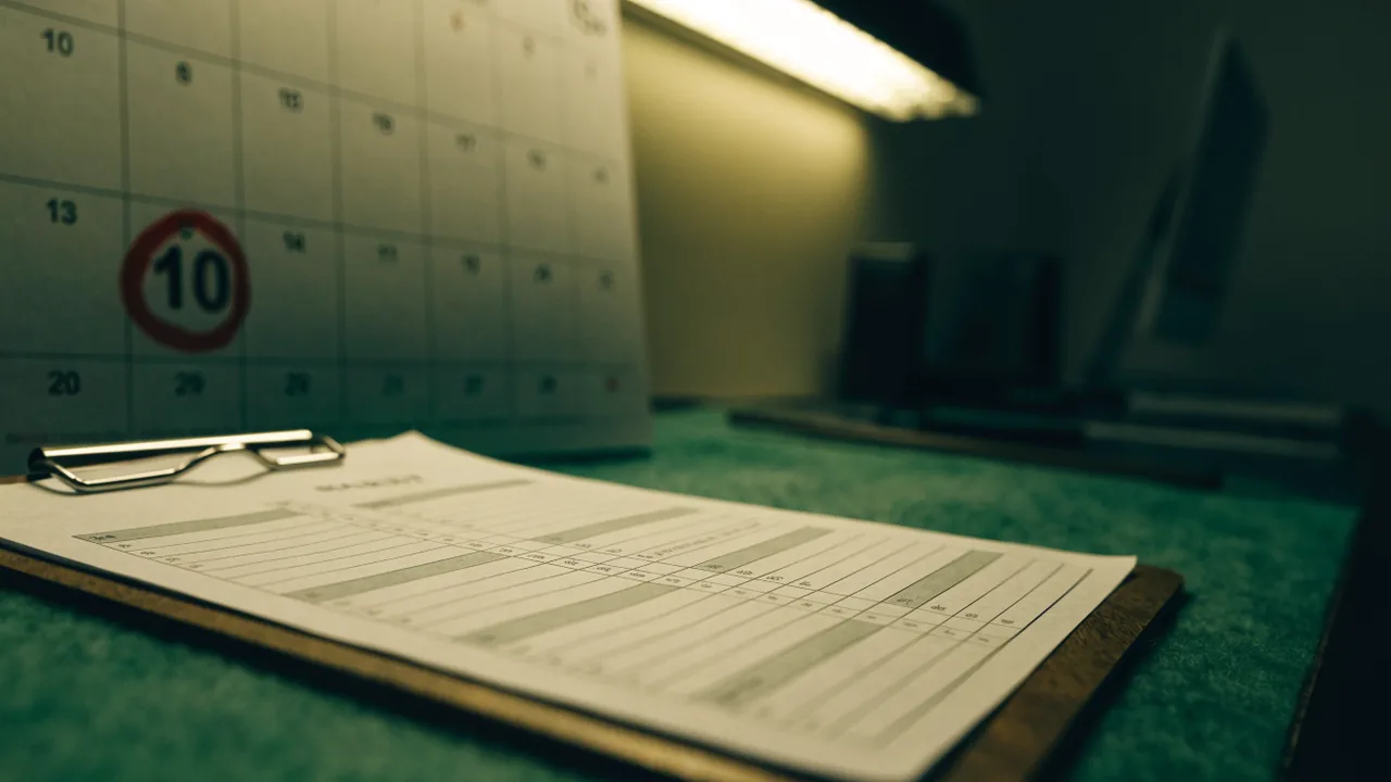 Formulario SR-1 del DMV de California con el plazo de diez dias marcado en un calendario