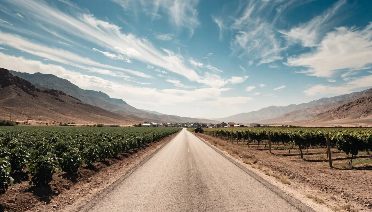 Comunidad rural de Oasis entre campos del este del Valle de Coachella
